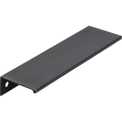 Griffleiste Möbelgriff Crevan LA 48 mm, L 145 mm, Alu eisenfärbig gebürstet matt (1/4)