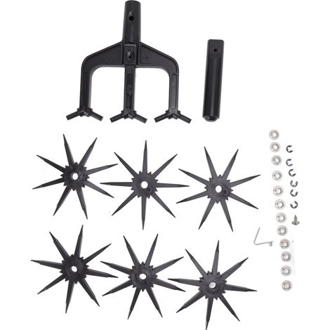 Scarificateur de sol de jardin résistant à l'usure 2 en 1, scarificateur ventilé, motoculteur rotatif pour jardin (1/5)