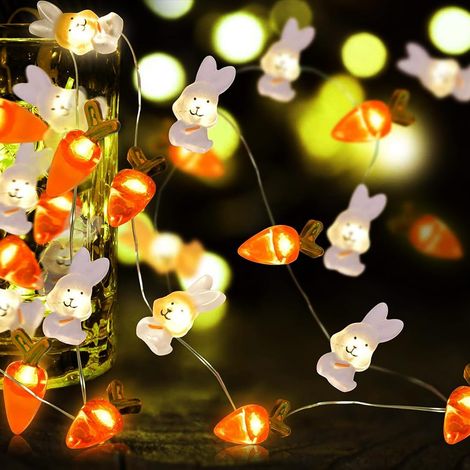 Guirlande lumineuse Hasen 220cm, lapins décoration de Pâques, guirlande lumineuse de Pâques, déco intérieure Pâques (1/5)