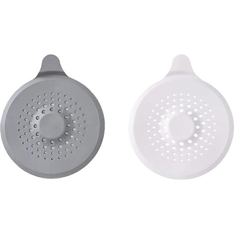 2 Stück Silikon-Haarfilter, Abflusssieb mit Saugnapf, Badewannen-Abflussabdeckung (1/5)