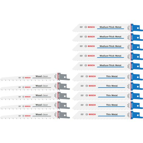 Bosch Reciprocating Saw Blade Variety Reciprocating Saw Blade Set, 15 pcs 2607012092