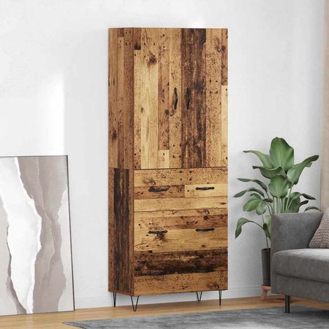 Highboard mit Schubladen 2 pcs Altholz Holzwerkstoff