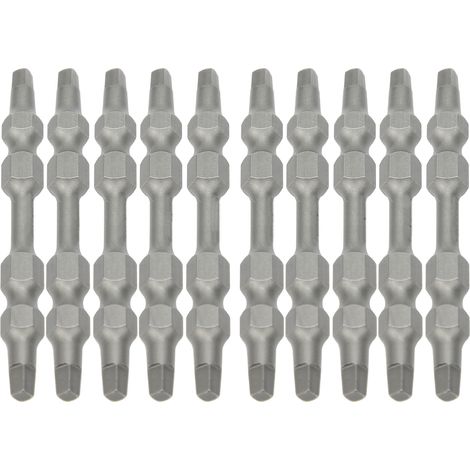 Lot de 10 embouts cruciformes carrés double face magnétiques 6,35mm pour visseuse électrique industrielle (1/5)