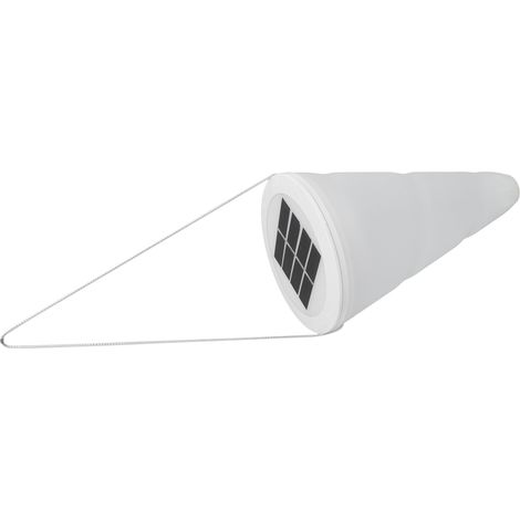 Lámpara colgante solar LED cónica para enterrarla en el suelo, impermeable, para decoración de jardín y patio, luz blanca. (1/5)