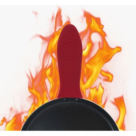 Protezione per manico in silicone, protezione per manico in silicone termoisolante, lavabile in lavastoviglie, riutilizzabile (nero 14,3 x 5 x 2,5 cm) (1/5)