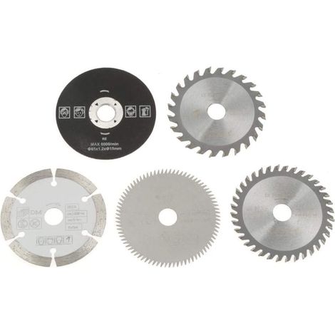 Lames de scie - Lame de scie circulaire mini en carbure de 85 mm de diamètre intérieur, diamètre 15 mm, pour outil de coupe (lot de 5)