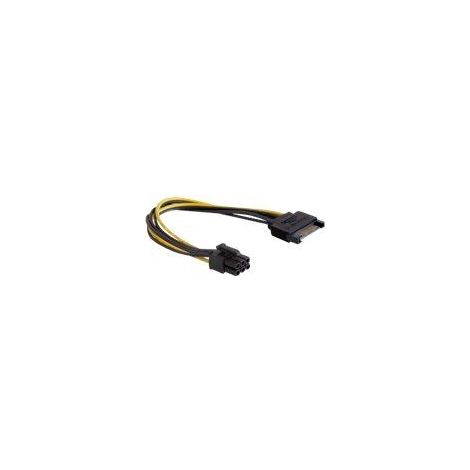 Delock Strom Anschlusskabel 0.21 m Schwarz, Gelb (1/5)