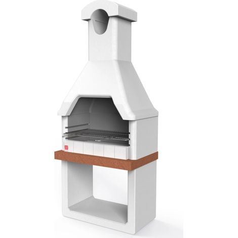 barbecue a carbonella in calcestruzzo sarom fuoco "monza" 88x58x197 cm