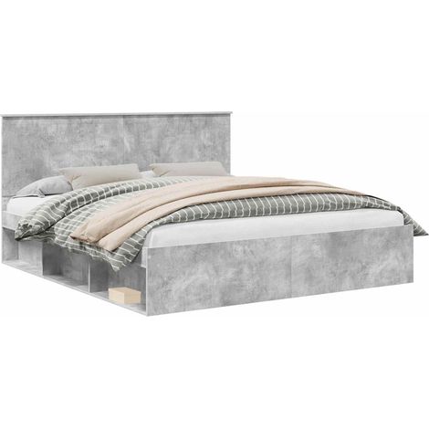 Maison Exclusive - Struttura del letto Calcestruzzo 180 x 200 cm Pino massello