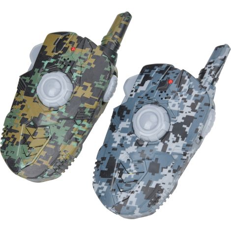Talkies-walkies bidirectionnels pour enfants, portée de 400 m, pour une utilisation en extérieur. Jouet de jeu pour enfants. 1 paire bicolore. (1/5)