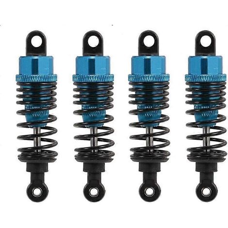 Lot de 4 amortisseurs métalliques réglables de 60 mm pour l'avant et l'arrière (bleus, 60 mm) (1/5)