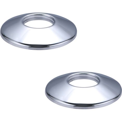 Noyon & Thiebault – Rosace bombée 50mm pour raccord 1/2" (15x21) – Métal chromé brillant – Installation rapide sans outil
