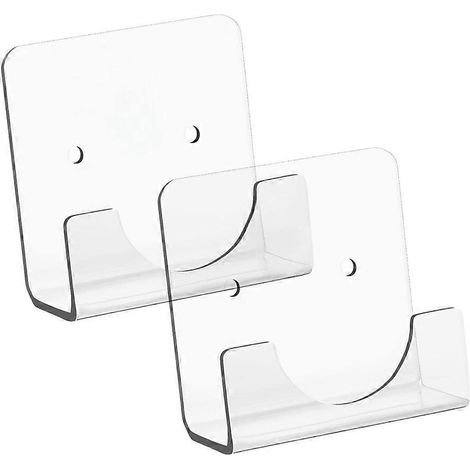 Support de tringle à rideau de douche en acrylique, adapté à la fixation murale d'une tringle à rideau de douche, support de montage carré pour tringle à rideau de douche, B transparent. (1/5)