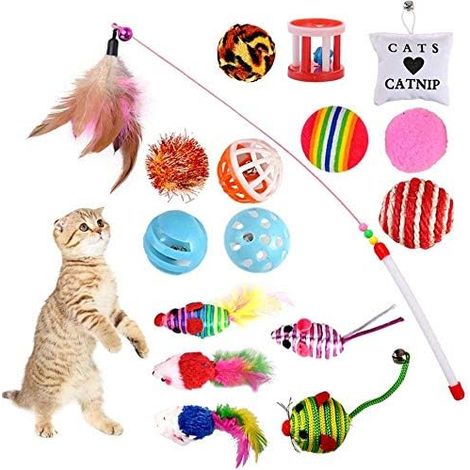 Jouets Chat Interactif, 16 pièces Jouets Chat (1/5)