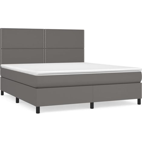 Maison Exclusive - Boxspringbett mit Matratze Grau 180x200 cm Kun