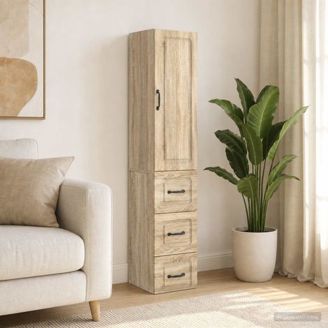 vidaXL Schrankset 2 pcs Sonoma-Eiche 33 x 34,5 x 87 cm Holzwerkstoff (1/5)