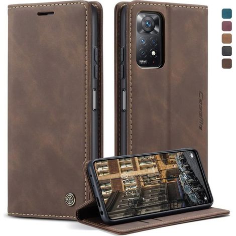 TRAHOO-Coque pour Xiaomi Redmi Note 11 Pro 4G/Note 11 Pro 5G/ Note 12 Pro 4G, Etui Protection Housse Premium en Cuir PU,Etui [J913] (1/5)