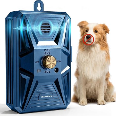 Anti Aboiement Chien, Dispositif Anti Aboiement Chien Ultrasons à 3 Modes, Boitier Anti Aboiement Chien de 33 Pieds, l'entraînement des Grands et Petits Chiens en Extérieur et Intérieur (1/5)