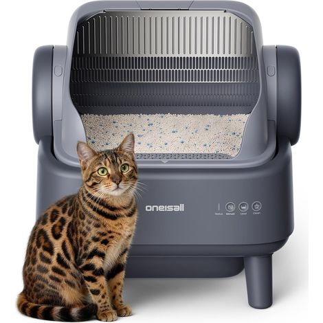 Litiere Chat Autonettoyante XXL avec EaseClean™, silencieuse litiere autonettoyante, Poubelle de 11L adaptée aux Grands Chats, incluant Tapis litiere Chat et 40 Sacs. (1/5)