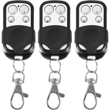 Lot de 3 télécommandes universelles, à Code Fixe, avec fréquence de 433,92 MHz, pour Portail Automatique
