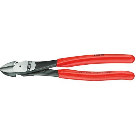 KNIPEX 74 01 250 Kraft-Seitenschneider schwarz atramentiert 250 mm