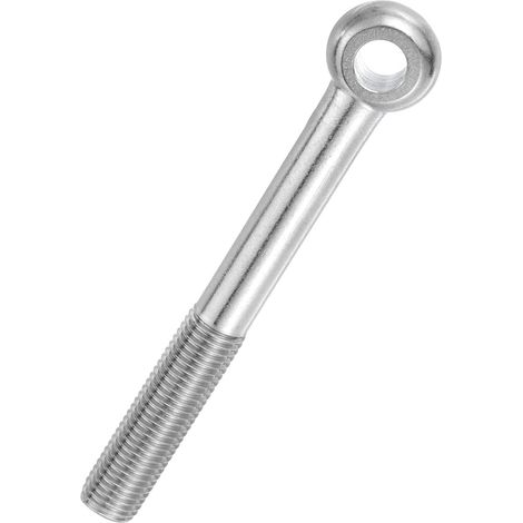 Boulon à Œil M16x140mm Boulon à Œillet de Levage pour Balancement d'Épaule, Vis Poisson en Acier Inoxydable 304, Filetage Métrique à Demi-Denture Trou Coulissant, Argentée (1/5)