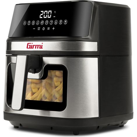 Girmi FG80 Ecofrit Friggitrice Ad Aria 8 Litri 2200W Display Digitale 10 Programmi Doppia Resistenza