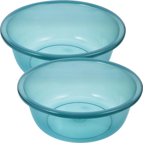 Lavabos en Plastique Lot de 2 pour Nettoyage Visage et Pieds, Usage Salle de Bain et Rangement Produits