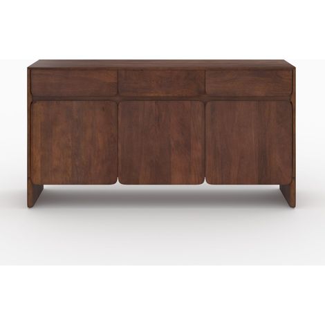 Buffet en bois de manguier avec 3 portes et 3 tiroirs - ACHILLE