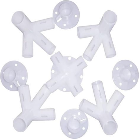 Connecteur Tonnelle - 3x3 M - Diamètre 25/19 mm - Pour Structure de Tente Extérieure - 9 Pièces (1/5)