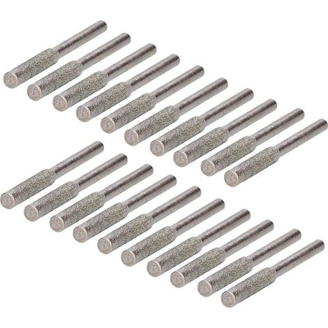 Affûteur de Tronçonneuse Diamant 20 Pièces, Diamant Tronçonneuse Affûteuse Bavure Pierre à Aiguiser pour Tronçonneuses Lime à Pierre pour Scie à Chaîne Tronçonneuses 4.0mm (Argent) (1/5)