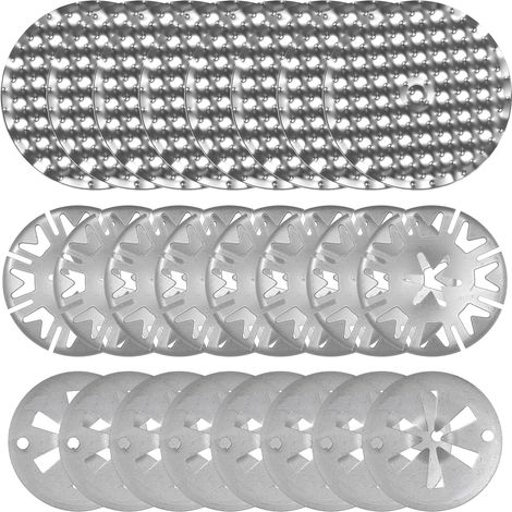 Kit de Réparation de Rondelles de Serrage pour Pare-chaleur, φ30 mm Clips de Protection Thermique, φ52 mm Rondelles étoiles de Verrouillage Métalliques pour Réparation de Bouclier Thermique (1/5)