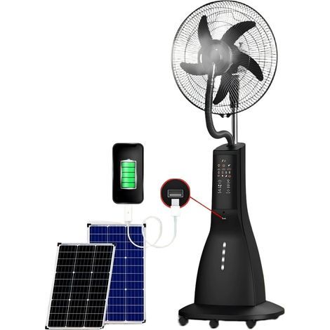 Tragbarer Nebelventilator, 6 Geschwindigkeitsstufen, Luftbefeuchter, leise und kompakt (1/5)