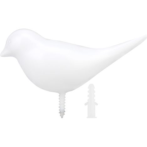 Crochet mural pour porte, support blanc pour vêtements, manteaux, chapeaux, sacs, serviettes, décoration oiseau. (1/5)