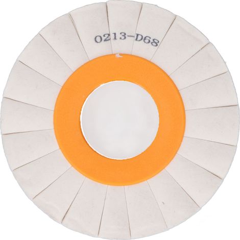 Ortviai Roue de polissage en tissu coton 150 mm Ø, 50 mm alésage, 20 mm épaisseur pour meuleuse fixe (1/5)