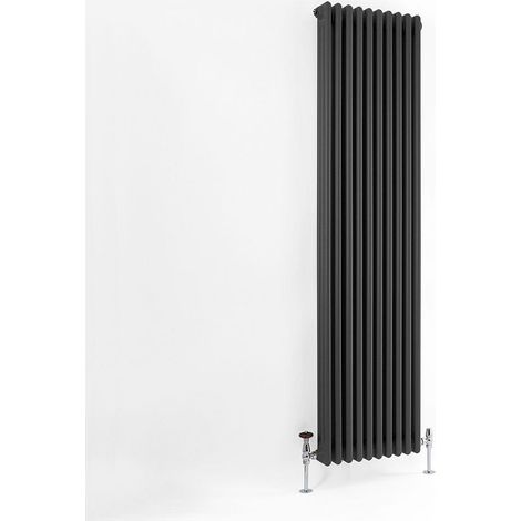 Traditional Anthracite 3 Column Radiators 1800mm high 380mm wide