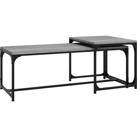 Maison Exclusive - Tavolini da Salotto 2 pz Grigio Sonoma in Legno Multistrato