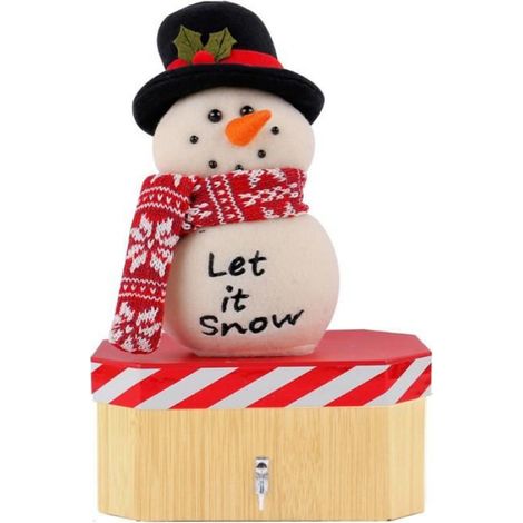 Boîte À Bonbons - Bonhomme De Neige De Noël - Décoration Festive Intérieure Et Extérieure - 1 Pièce