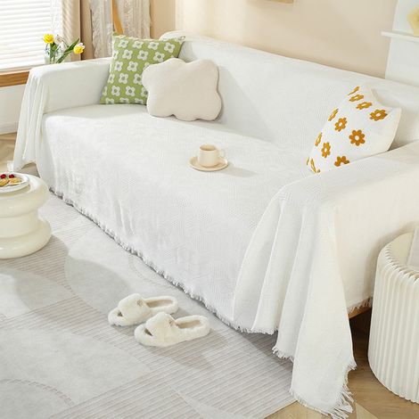 Housse De Canapé - Motif Losange - Polyester - Non Glissante - Protection Complète - 180 X 260 Cm - 1 Pièce (1/5)
