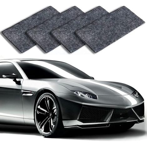 Nano Sparkle Cloth pour les égratignures de voiture (4 pièces), Nano Magic Cloth Efface Rayure Voiture Réparer, Rayures Chiffon Voiture, Chiffon Multifonction pour Polissage de Surface(2010cm)