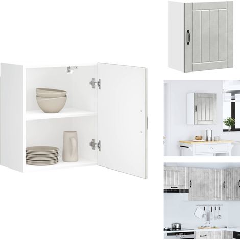 Küchen-Hängeschrank Lucca Betongrau Holzwerkstoff - Küchen-Wandschrank - Küchen-Wandschränke - Wandschrank Küche - Küchenschrank (1/5)