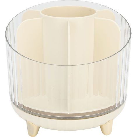 Organisateur rotatif pour maquillage et parfums, rangement cosmétique multifonctionnel pour bureau, finition champagne (1/5)