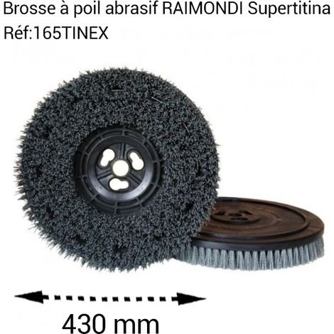 Plateau avec brosse à poils abrasifs pour monobrosses Supertitina RAIMONDI (1/3)