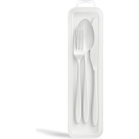 Boîte à couverts en plastique, boîte à couverts, organisateur de couverts portable, boîte de rangement de couverts (1/5)