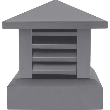 Chapeau de cheminée, alliage d'aluminium durable, design moderne, Gris Foncé (1/2)