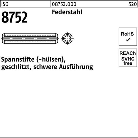 ISO 8752 Spannstifte Federstahl 2 x 20 S 200 Stk (1/2)
