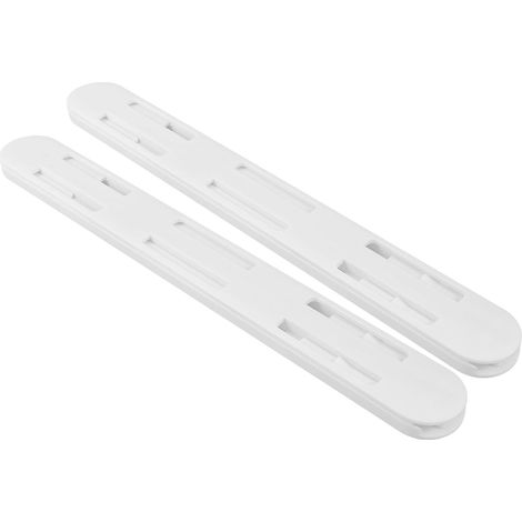 Plateau Coulissant pour Placard Rail Coulissant en Abs Blanc, Organiseur Solide et Flexible pour Tiroir, Lot de 2 Pièces Cuisine ou Chambre (1/5)