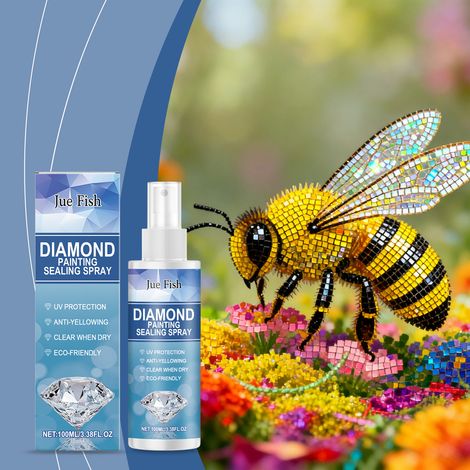 Spray fixateur pour peinture diamant - Usage quotidien pour fixer les peintures diamant et se nettoyer les mains - 100 ml (1/5)