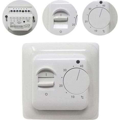 Elektrischer Fußbodenheizungssensor (220 V, 16 A), mechanischer Fußbodenheizungsthermostatregler, manueller Raumthermostat (1/4)
