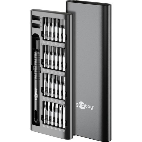 Set di cacciaviti di precisione goobay precision screwdriver set 48 pezzi alluminio (1/3)